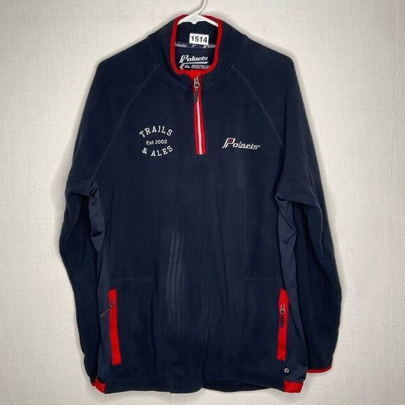 Polaris Sweater Men's XL‎ Navy Full-Zip Mid Layer Fleece Jacket 102019 Outdoors - Picture 2 of 9